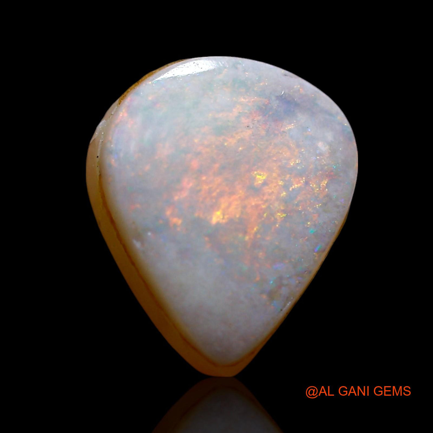 Natural Doublet Opal Gemstone 3.00 Cts Loose Pear Cabochon From Australia 10x9x5 mm D-251