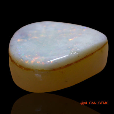 Natural Doublet Opal Gemstone 3.00 Cts Loose Pear Cabochon From Australia 10x9x5 mm D-251