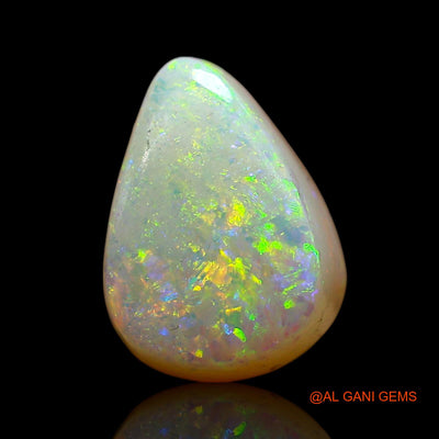 3.00 Cts Unheated Australian Doublet Opal Loose Gemstone Pear Cabochon Natural 10x7x6 mm D-252