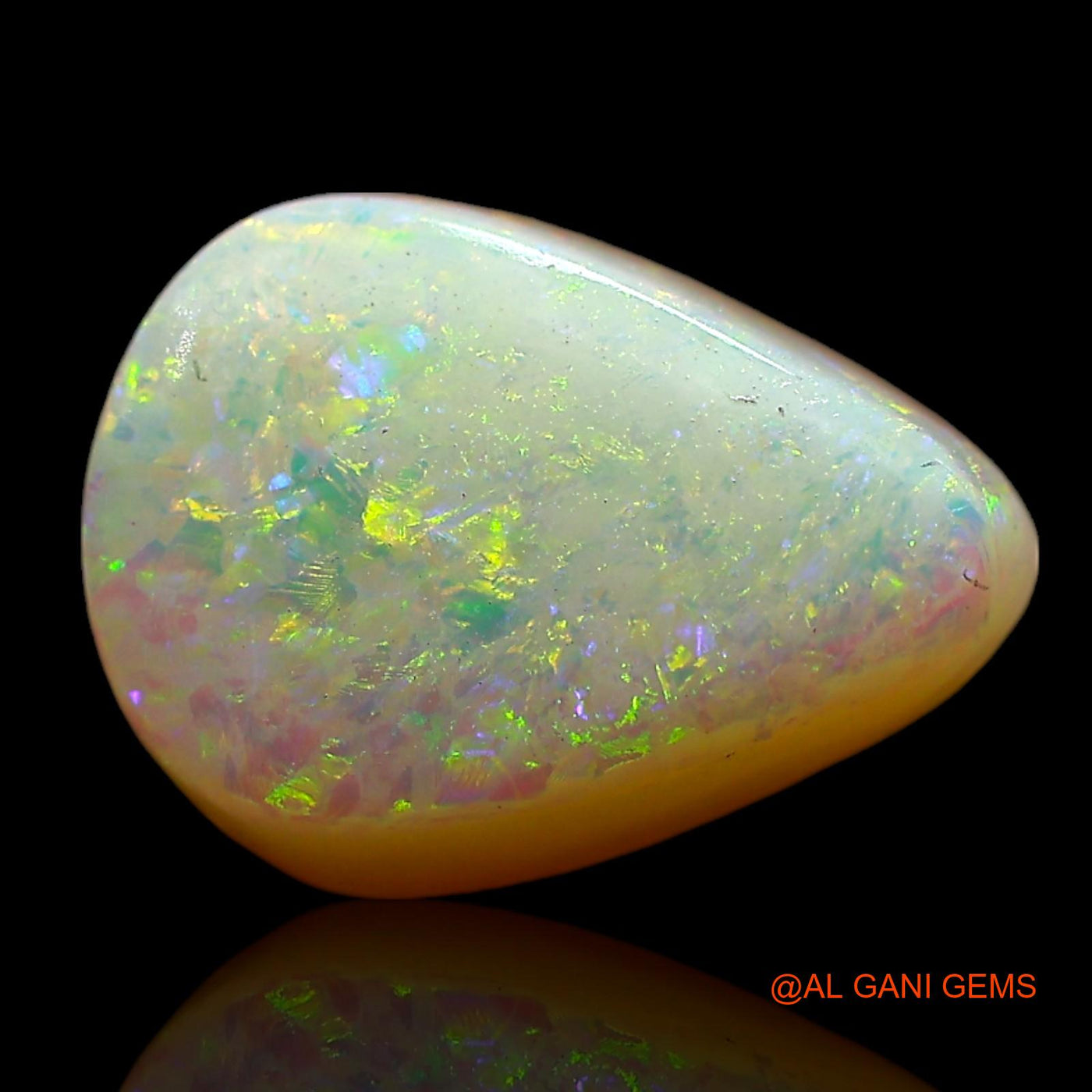 3.00 Cts Unheated Australian Doublet Opal Loose Gemstone Pear Cabochon Natural 10x7x6 mm D-252
