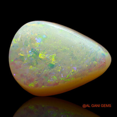 3.00 Cts Unheated Australian Doublet Opal Loose Gemstone Pear Cabochon Natural 10x7x6 mm D-252