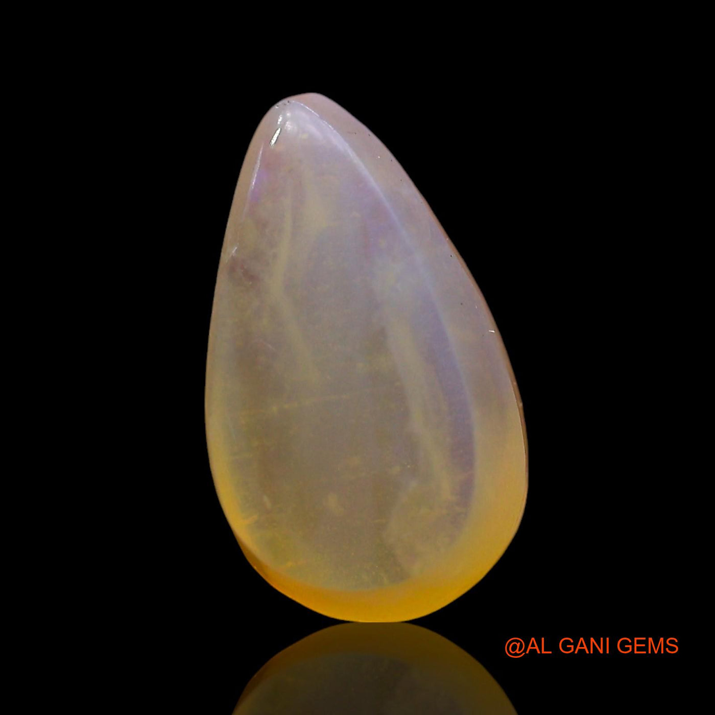 Natural Doublet Opal Gemstone 3.00 Cts Loose Pear Cabochon From Australia 12x7x5 mm D-254