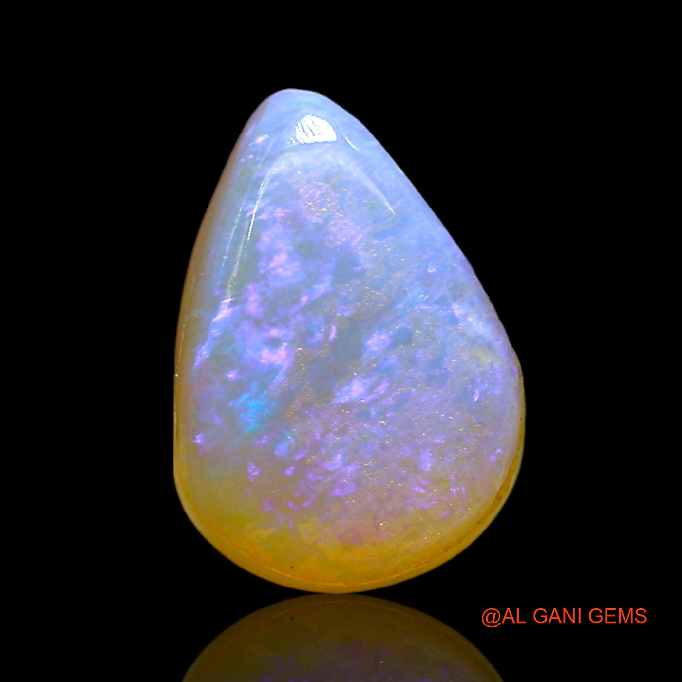 Natural Doublet Opal Gemstone 2.00 Cts Loose Pear Cabochon From Australia 10x7x5 mm D-259