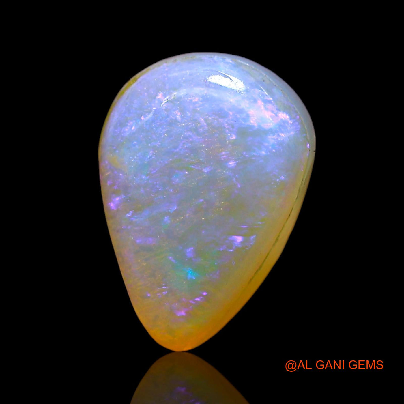 Natural Doublet Opal Gemstone 2.00 Cts Loose Pear Cabochon From Australia 10x7x5 mm D-259