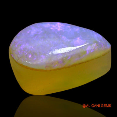 Natural Doublet Opal Gemstone 2.00 Cts Loose Pear Cabochon From Australia 10x7x5 mm D-259