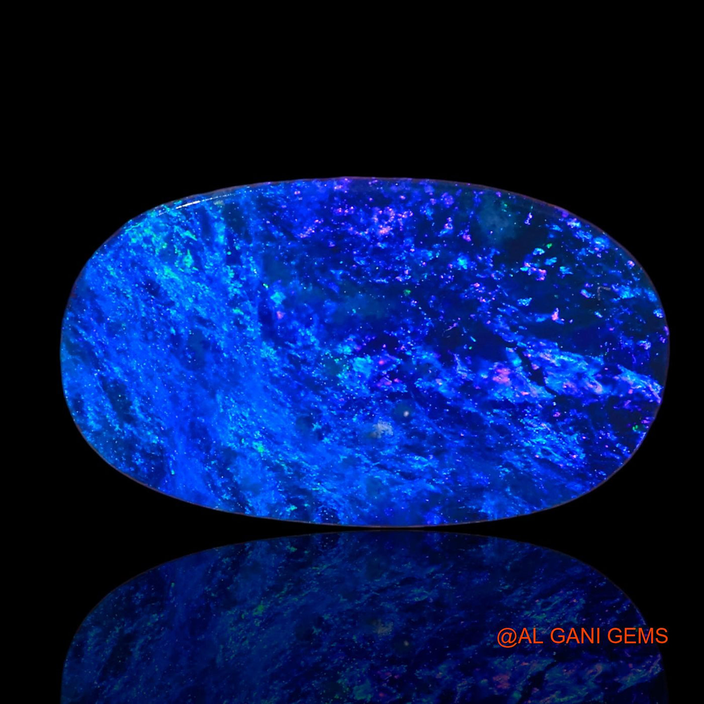 Lab-Created Doublet Opal Gemstone 8.55 Cts Loose Oval Cabochon From Australia 18x10x4 mm D-25