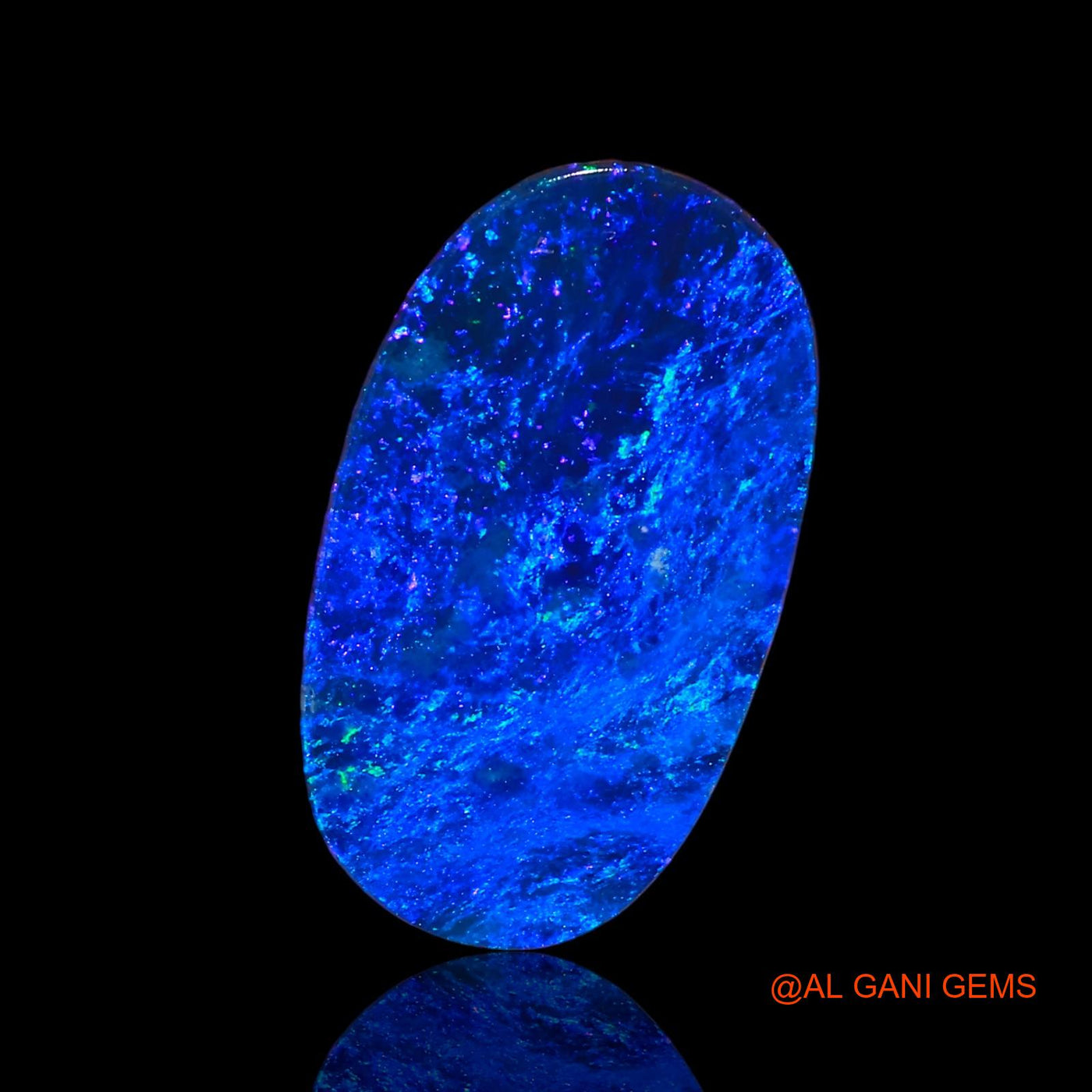 Lab-Created Doublet Opal Gemstone 8.55 Cts Loose Oval Cabochon From Australia 18x10x4 mm D-25