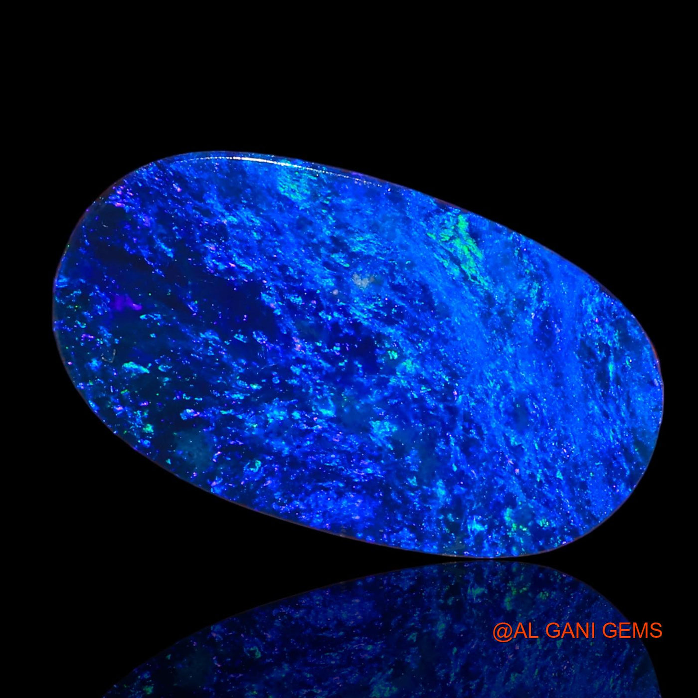 Lab-Created Doublet Opal Gemstone 8.55 Cts Loose Oval Cabochon From Australia 18x10x4 mm D-25