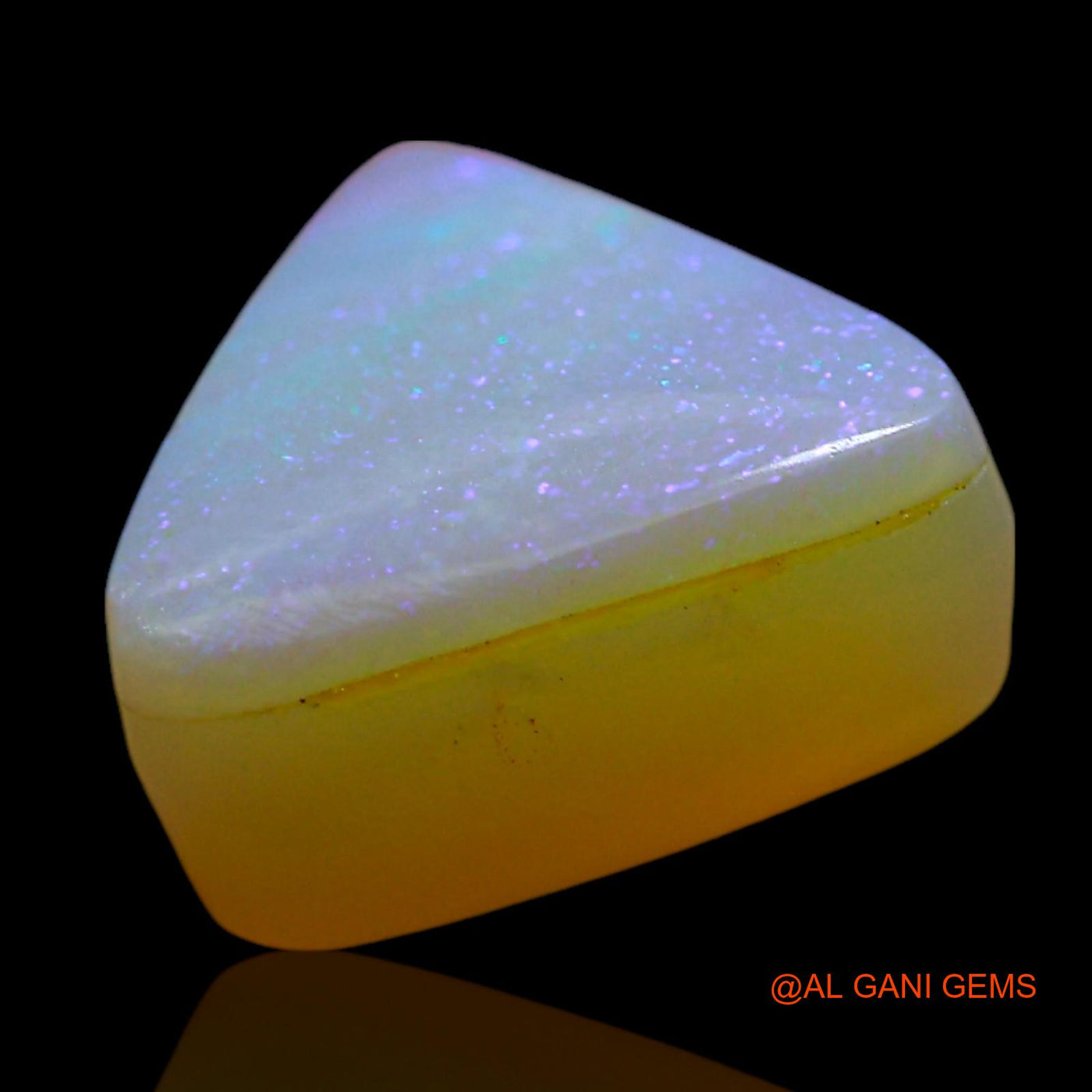 Natural Untreated Doublet Opal Loose Gemstone Trillion Cabochon From Australia 2.00 Cts 9x8x5 mm D-260