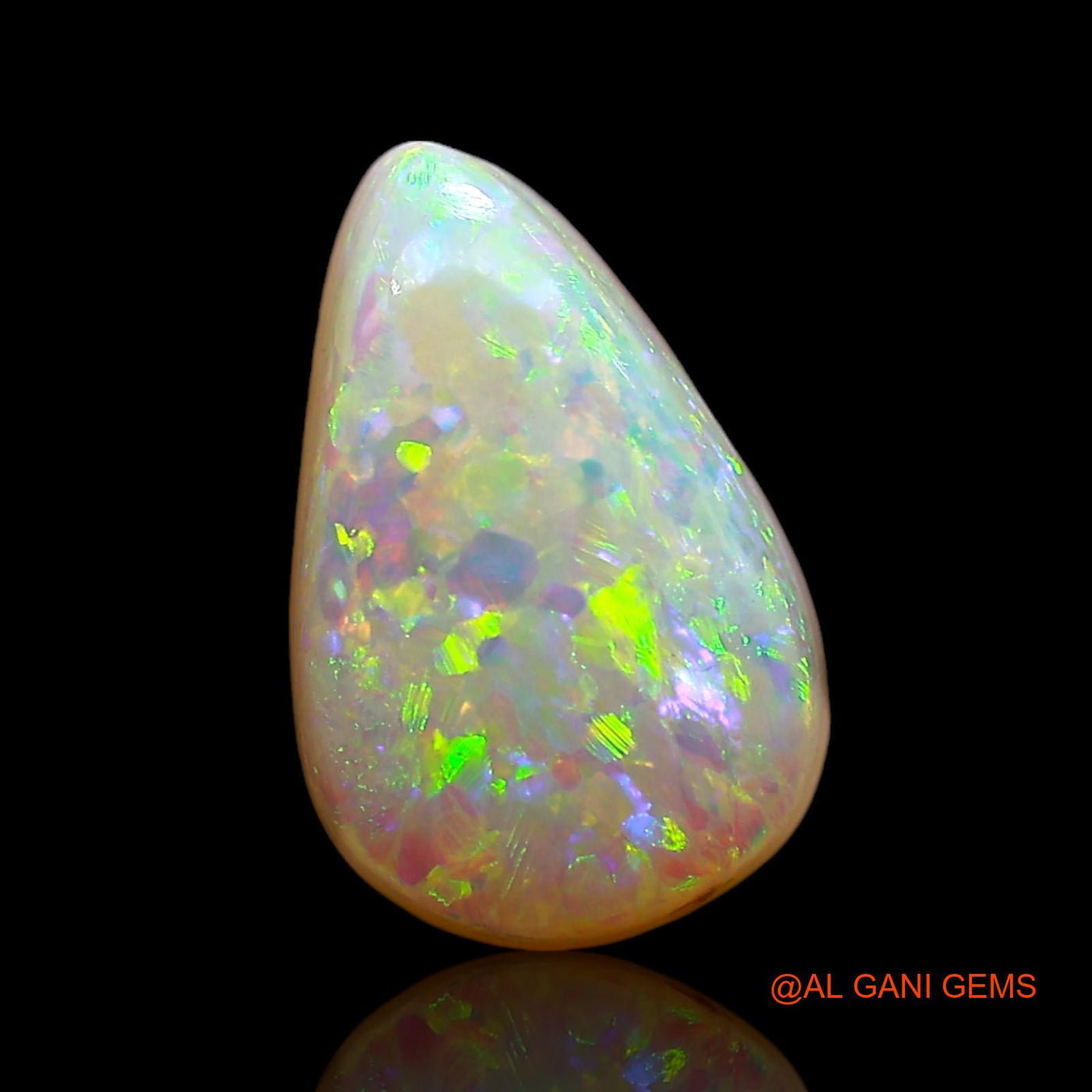 2.00 Cts Natural Australian Doublet Opal Loose Gemstone Pear Cabochon 10x7x5 mm D-261