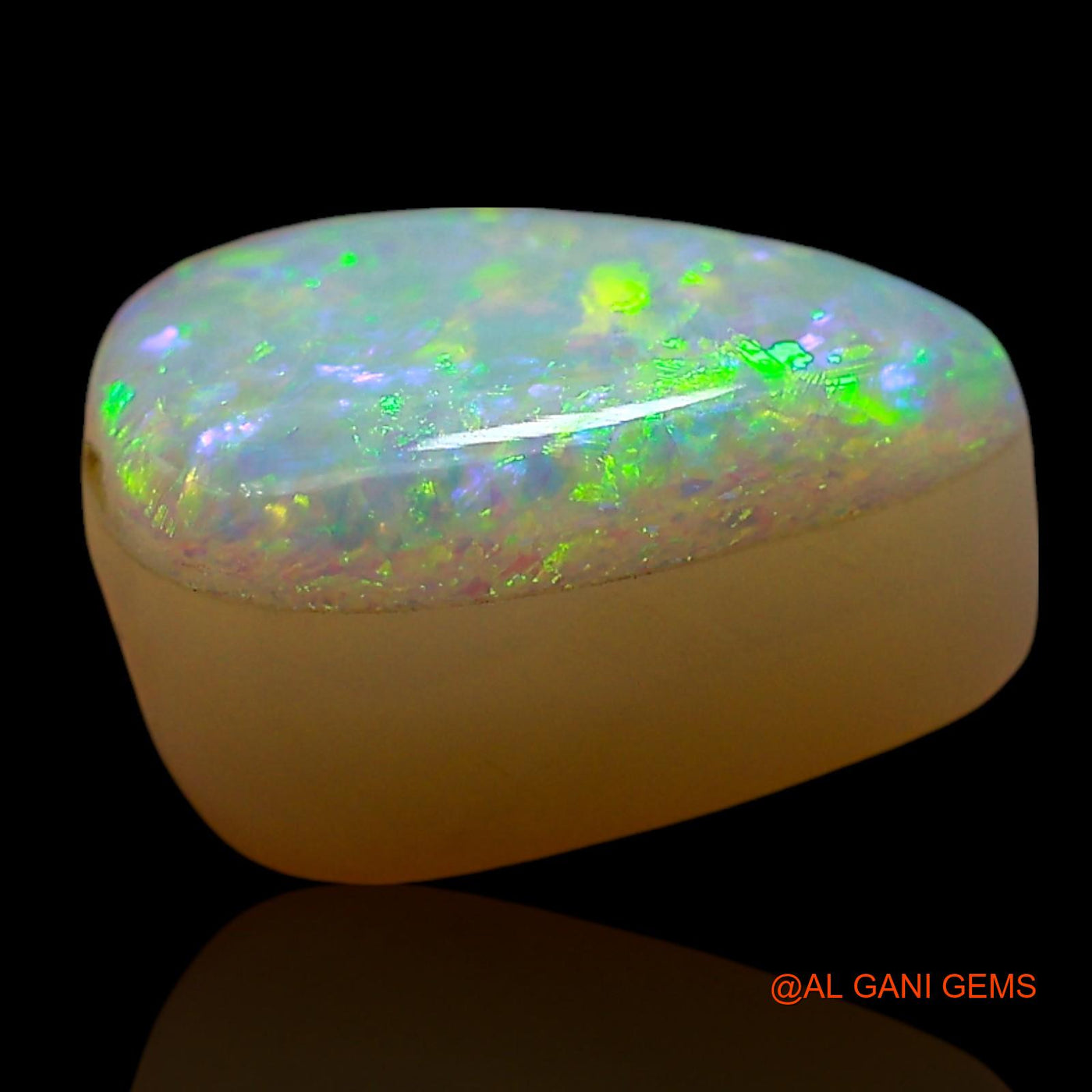 2.00 Cts Natural Australian Doublet Opal Loose Gemstone Pear Cabochon 10x7x5 mm D-261