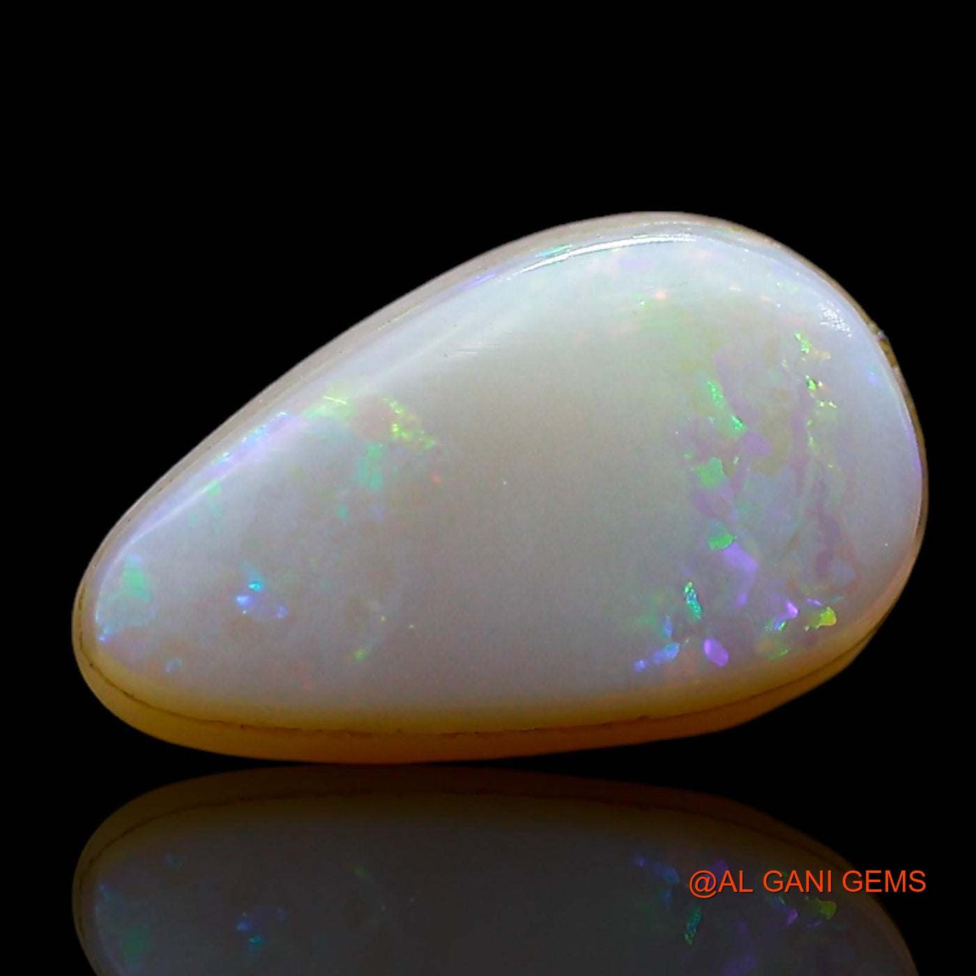 Natural Doublet Opal Gemstone 2.00 Cts Loose Pear Cabochon From Australia 10x6x4 mm D-262