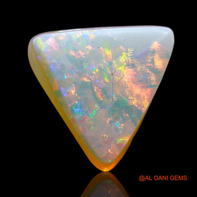 Natural Doublet Opal Gemstone 1.00 Cts Loose Trillion Cabochon From Australia 8x8x4 mm D-263