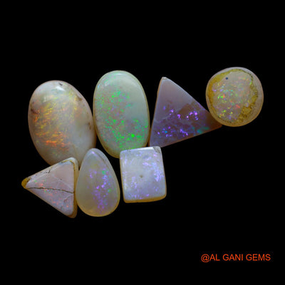 7 Pcs 39.00 Cts Natural Australian Doublet Opal Loose Gemstone Mix Cabochon Wholesale Lot 8X10X4 TO 13X18X6 MM D-264