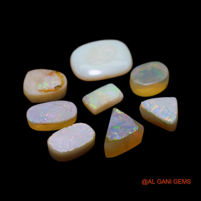 8 Pcs Wholesale Lot Natural Doublet Opal Gemstone 39.00 Cts Loose Mix Cabochon Australia 6X10X3 TO 13X18X5 MM D-265