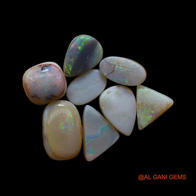 8 Pcs Wholesale Lot Natural Doublet Opal Gemstone 41.00 Cts Loose Mix Cabochon Australia 8X13X3 TO 11X17X5 MM D-266