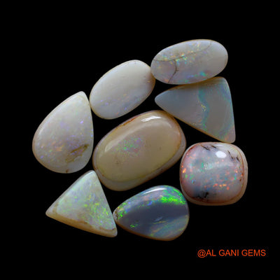 8 Pcs Wholesale Lot Natural Doublet Opal Gemstone 41.00 Cts Loose Mix Cabochon Australia 8X13X3 TO 11X17X5 MM D-266