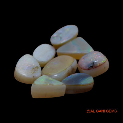 8 Pcs Wholesale Lot Natural Doublet Opal Gemstone 41.00 Cts Loose Mix Cabochon Australia 8X13X3 TO 11X17X5 MM D-266