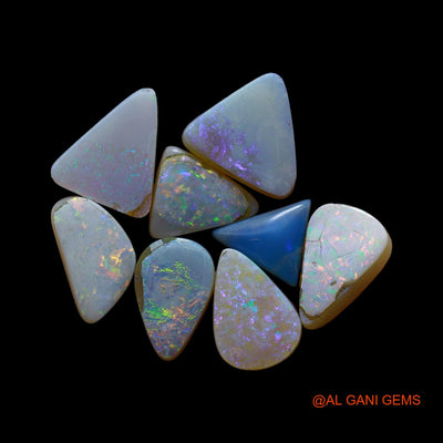 8 Pcs 31.00 Cts Natural Australian Doublet Opal Loose Gemstone Mix Cabochon Wholesale Lot 9X10X4 TO 12X13X5 MM D-267