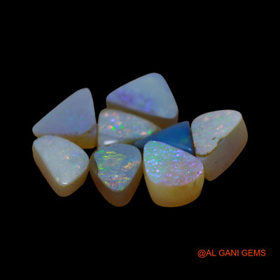 8 Pcs 31.00 Cts Natural Australian Doublet Opal Loose Gemstone Mix Cabochon Wholesale Lot 9X10X4 TO 12X13X5 MM D-267
