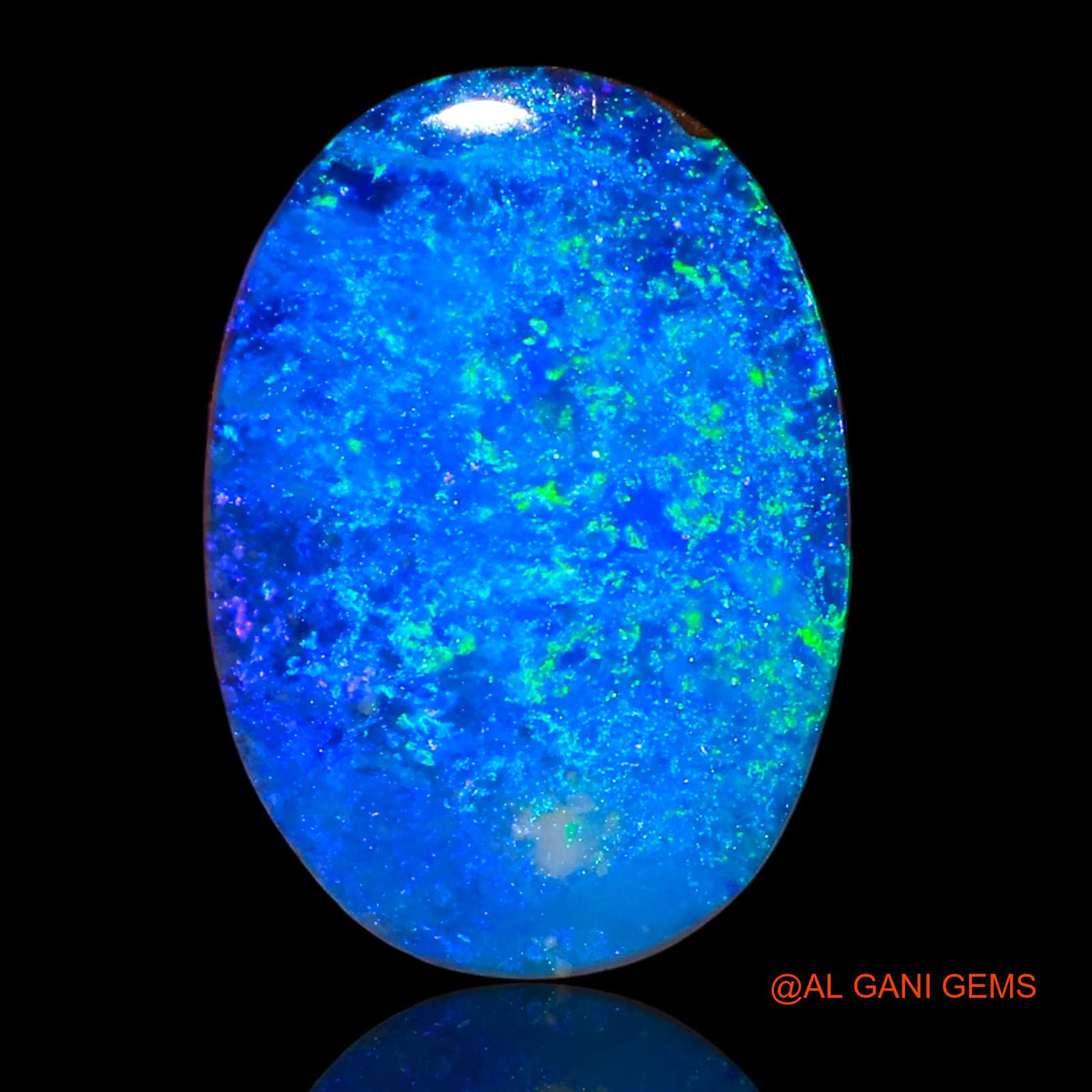 8.75 Cts Unheated Australian Doublet Opal Loose Gemstone Oval Cabochon Lab-Created 14x10x5 mm D-26