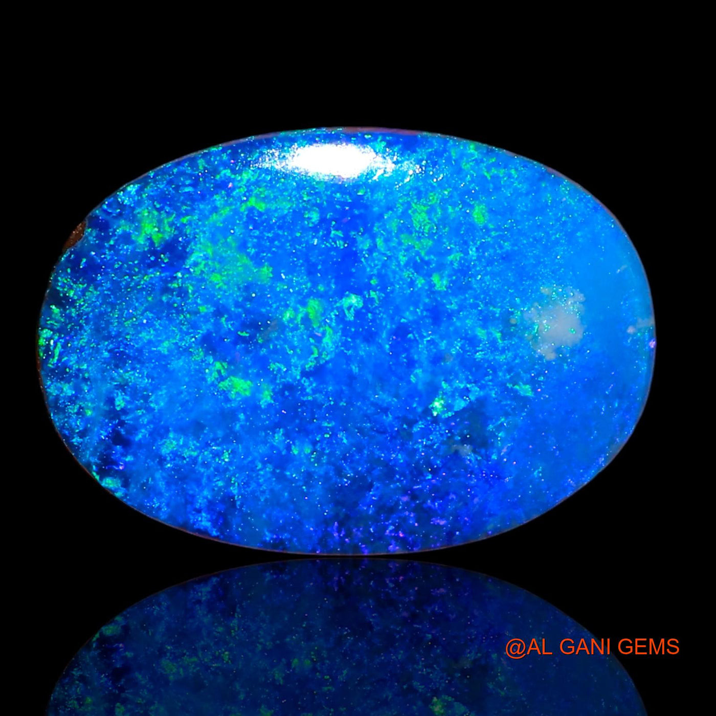 8.75 Cts Unheated Australian Doublet Opal Loose Gemstone Oval Cabochon Lab-Created 14x10x5 mm D-26
