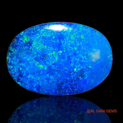 8.75 Cts Unheated Australian Doublet Opal Loose Gemstone Oval Cabochon Lab-Created 14x10x5 mm D-26