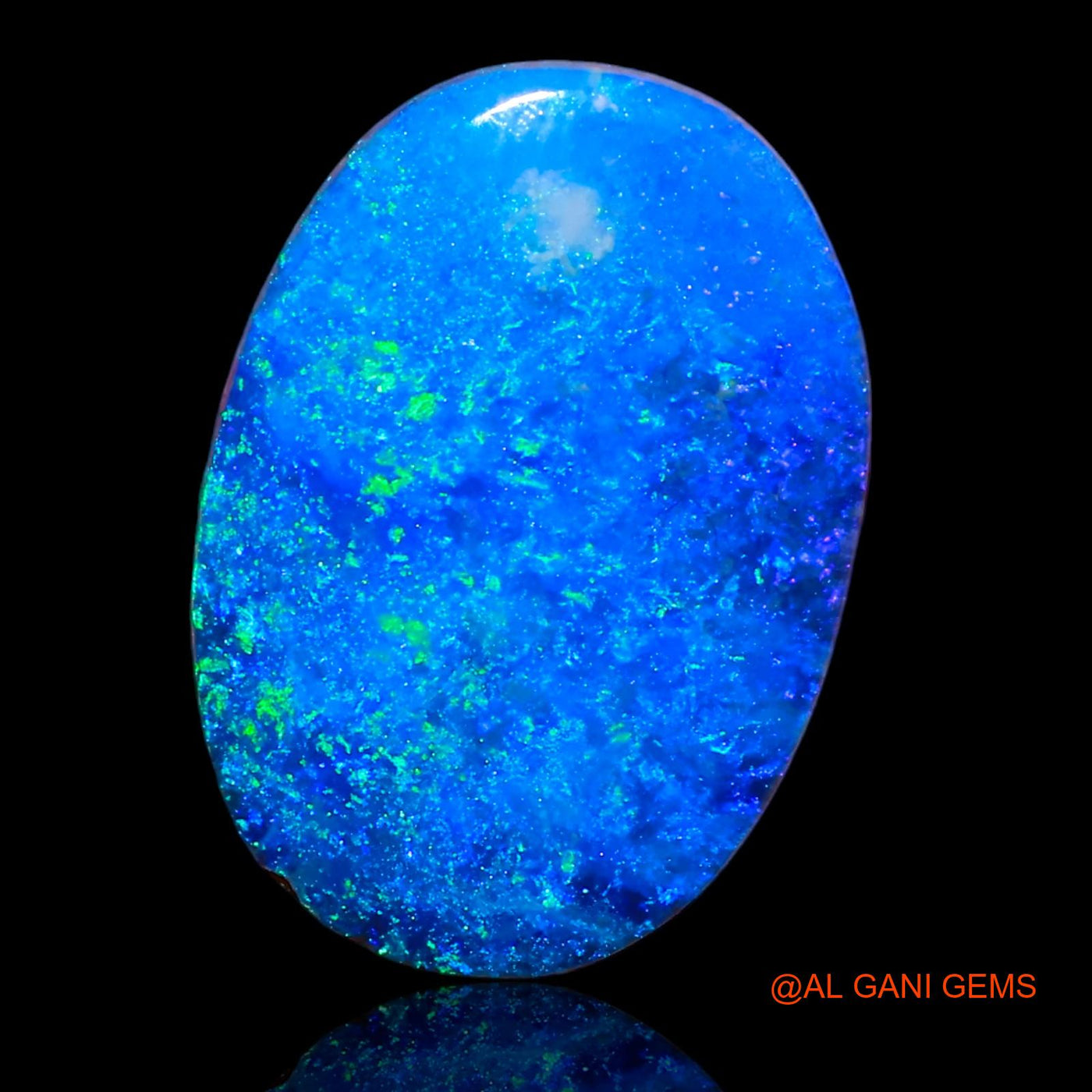 8.75 Cts Unheated Australian Doublet Opal Loose Gemstone Oval Cabochon Lab-Created 14x10x5 mm D-26