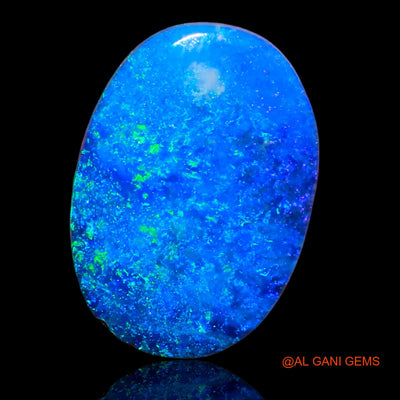 8.75 Cts Unheated Australian Doublet Opal Loose Gemstone Oval Cabochon Lab-Created 14x10x5 mm D-26
