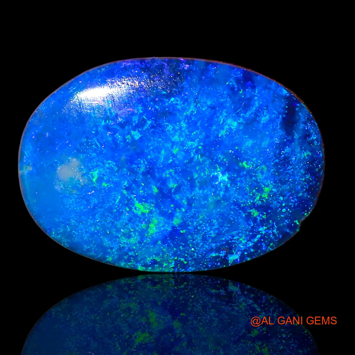 8.75 Cts Unheated Australian Doublet Opal Loose Gemstone Oval Cabochon Lab-Created 14x10x5 mm D-26