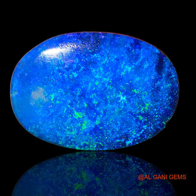 8.75 Cts Unheated Australian Doublet Opal Loose Gemstone Oval Cabochon Lab-Created 14x10x5 mm D-26