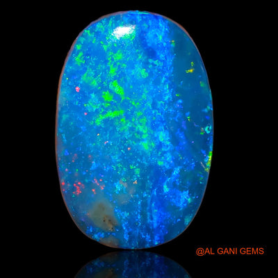 8.20 Cts Lab-Created Australian Doublet Opal Loose Gemstone Oval Cabochon 15x10x5 mm D-27