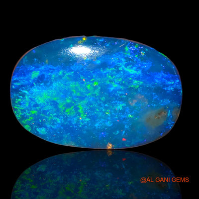 8.20 Cts Lab-Created Australian Doublet Opal Loose Gemstone Oval Cabochon 15x10x5 mm D-27