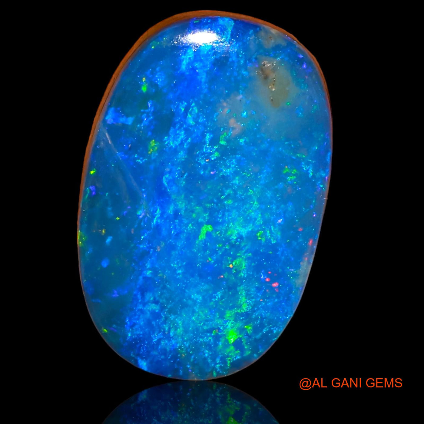 8.20 Cts Lab-Created Australian Doublet Opal Loose Gemstone Oval Cabochon 15x10x5 mm D-27