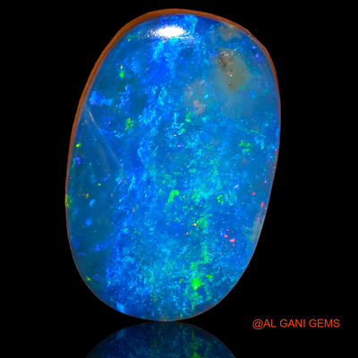 8.20 Cts Lab-Created Australian Doublet Opal Loose Gemstone Oval Cabochon 15x10x5 mm D-27