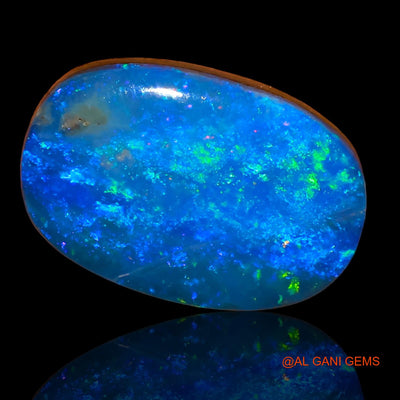 8.20 Cts Lab-Created Australian Doublet Opal Loose Gemstone Oval Cabochon 15x10x5 mm D-27