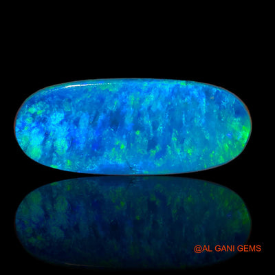 7.20 Cts Lab-Created Australian Doublet Opal Loose Gemstone Oval Cabochon 20x8x3 mm D-28