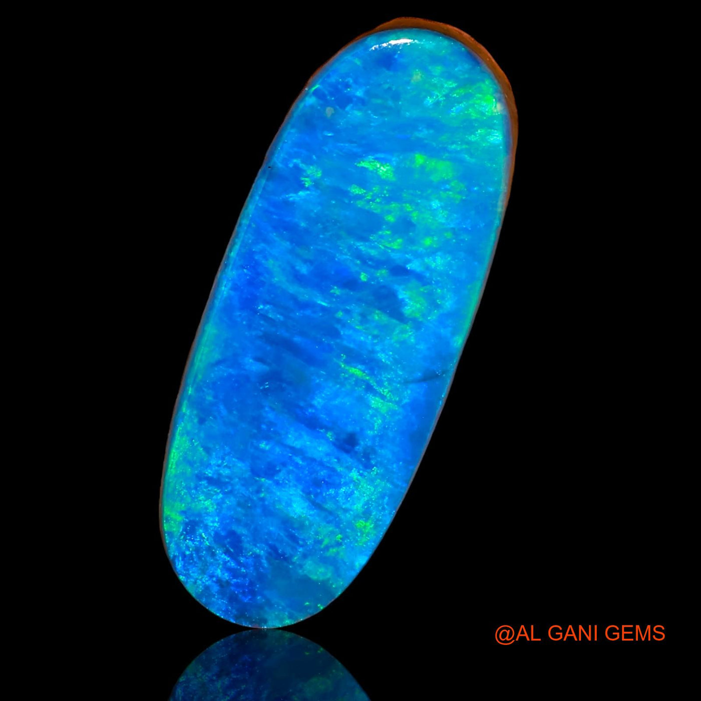 7.20 Cts Lab-Created Australian Doublet Opal Loose Gemstone Oval Cabochon 20x8x3 mm D-28