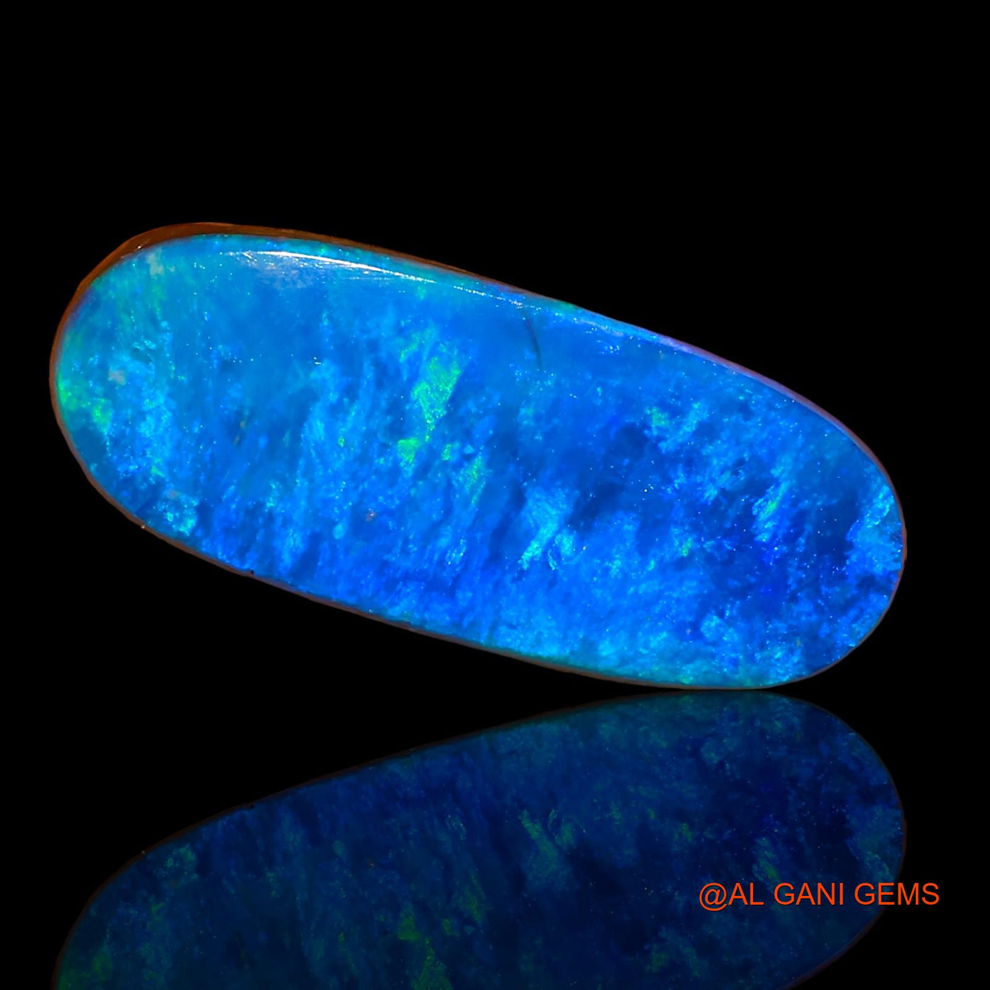 7.20 Cts Lab-Created Australian Doublet Opal Loose Gemstone Oval Cabochon 20x8x3 mm D-28