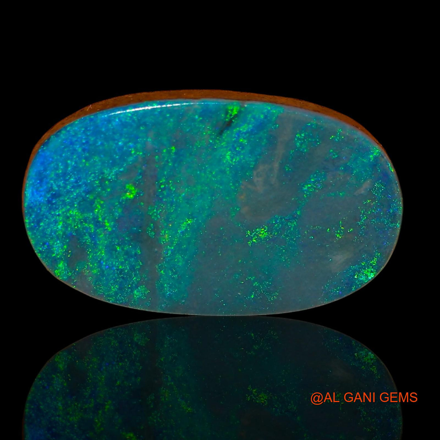8.35 Cts Lab-Created Australian Doublet Opal Oval Cabochon Loose Gemstone For Jewelry 18x10x3 mm D-29
