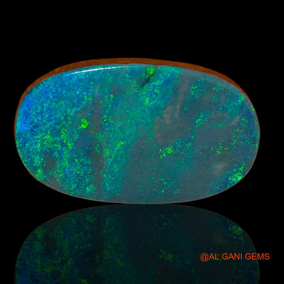 8.35 Cts Lab-Created Australian Doublet Opal Oval Cabochon Loose Gemstone For Jewelry 18x10x3 mm D-29