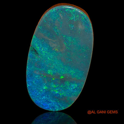 8.35 Cts Lab-Created Australian Doublet Opal Oval Cabochon Loose Gemstone For Jewelry 18x10x3 mm D-29