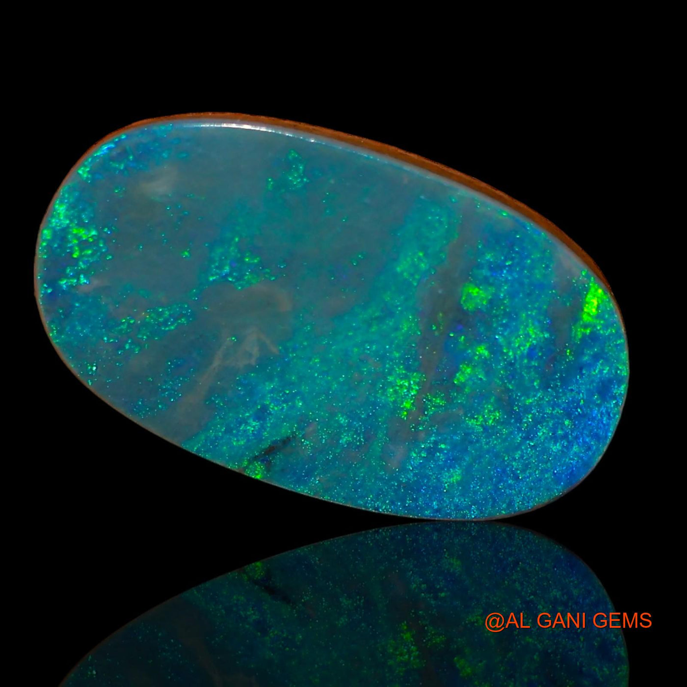 8.35 Cts Lab-Created Australian Doublet Opal Oval Cabochon Loose Gemstone For Jewelry 18x10x3 mm D-29