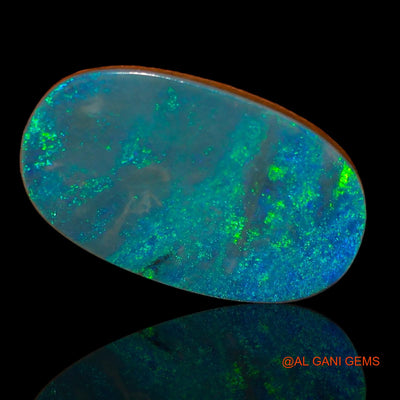 8.35 Cts Lab-Created Australian Doublet Opal Oval Cabochon Loose Gemstone For Jewelry 18x10x3 mm D-29