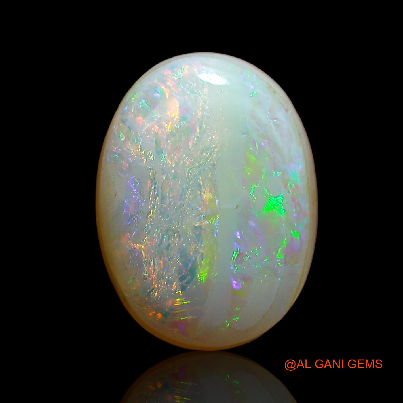 6.45 Cts Lab-Created Australian Doublet Opal Oval Cabochon Loose Gemstone For Jewelry 14x10x6 mm D-2