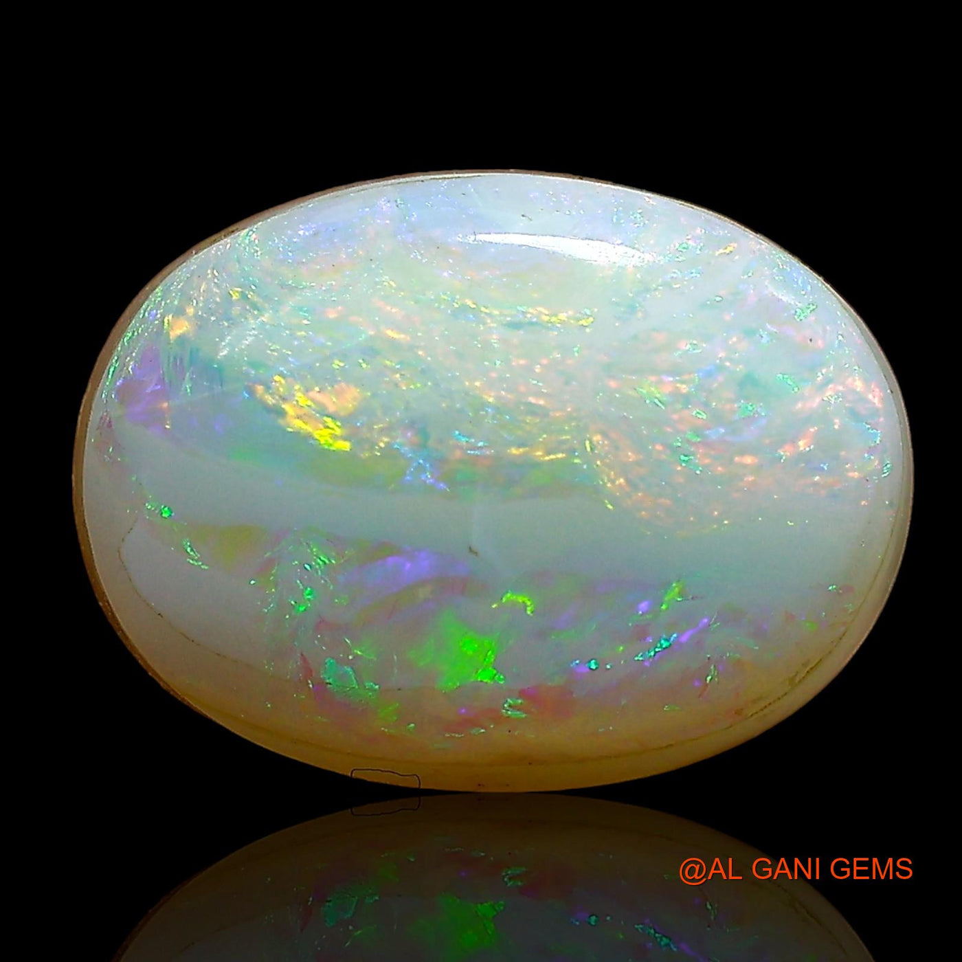 6.45 Cts Lab-Created Australian Doublet Opal Oval Cabochon Loose Gemstone For Jewelry 14x10x6 mm D-2