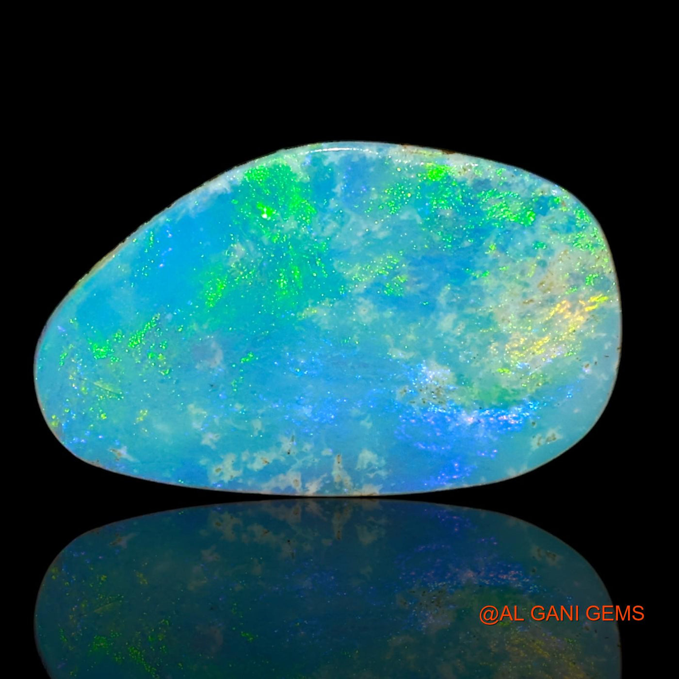 Lab-Created Doublet Opal Gemstone 4.65 Cts Loose Fancy Cabochon From Australia 16x10x3 mm D-30
