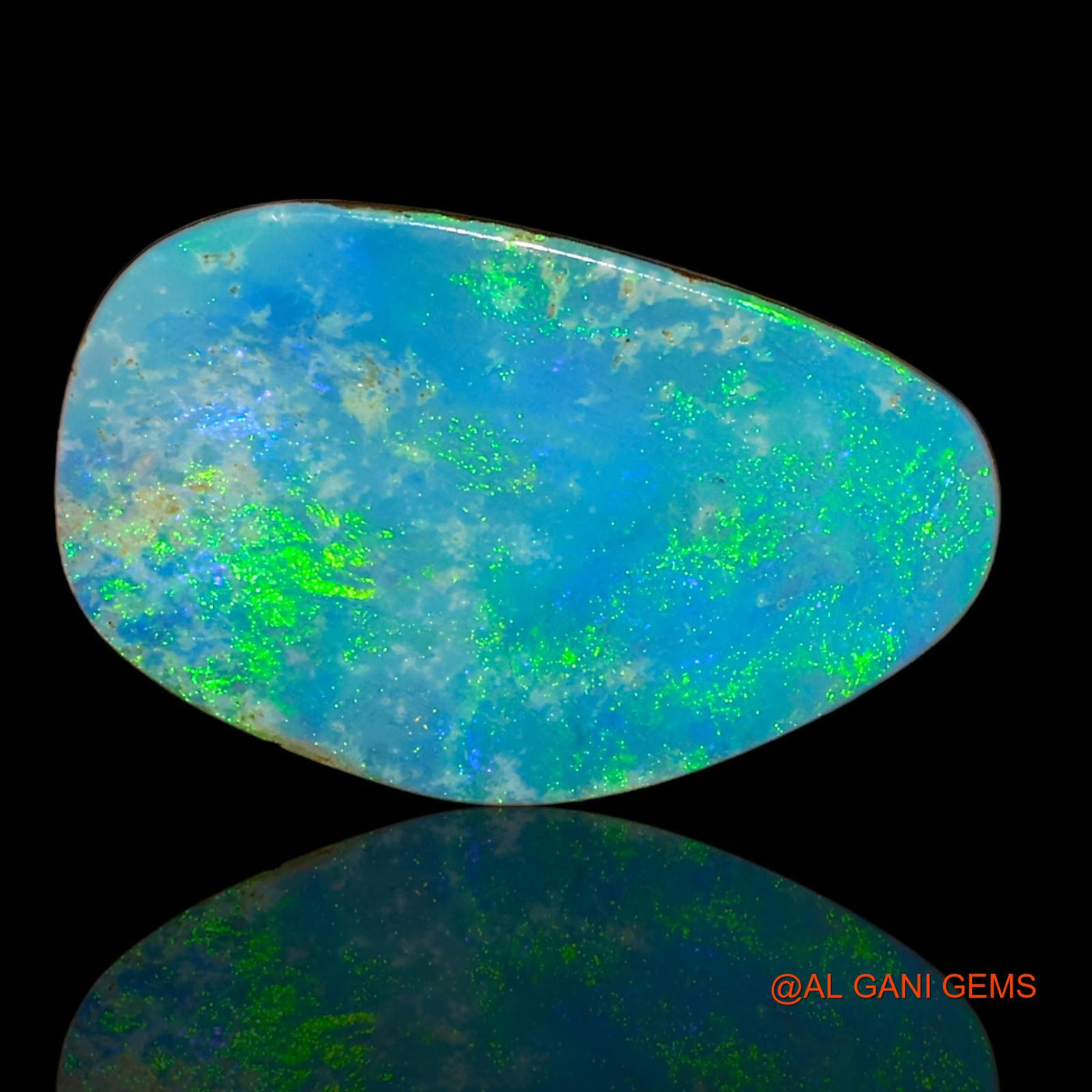 Lab-Created Doublet Opal Gemstone 4.65 Cts Loose Fancy Cabochon From Australia 16x10x3 mm D-30