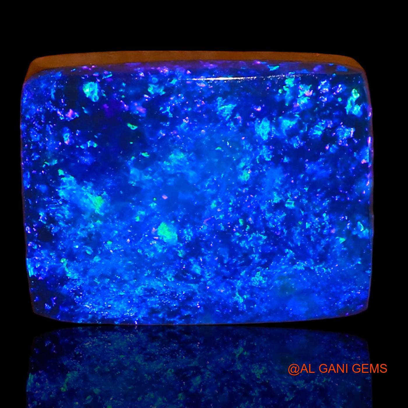 6.30 Cts Lab-Created Australian Doublet Opal Loose Gemstone Square Cabochon 12x9x4 mm D-31