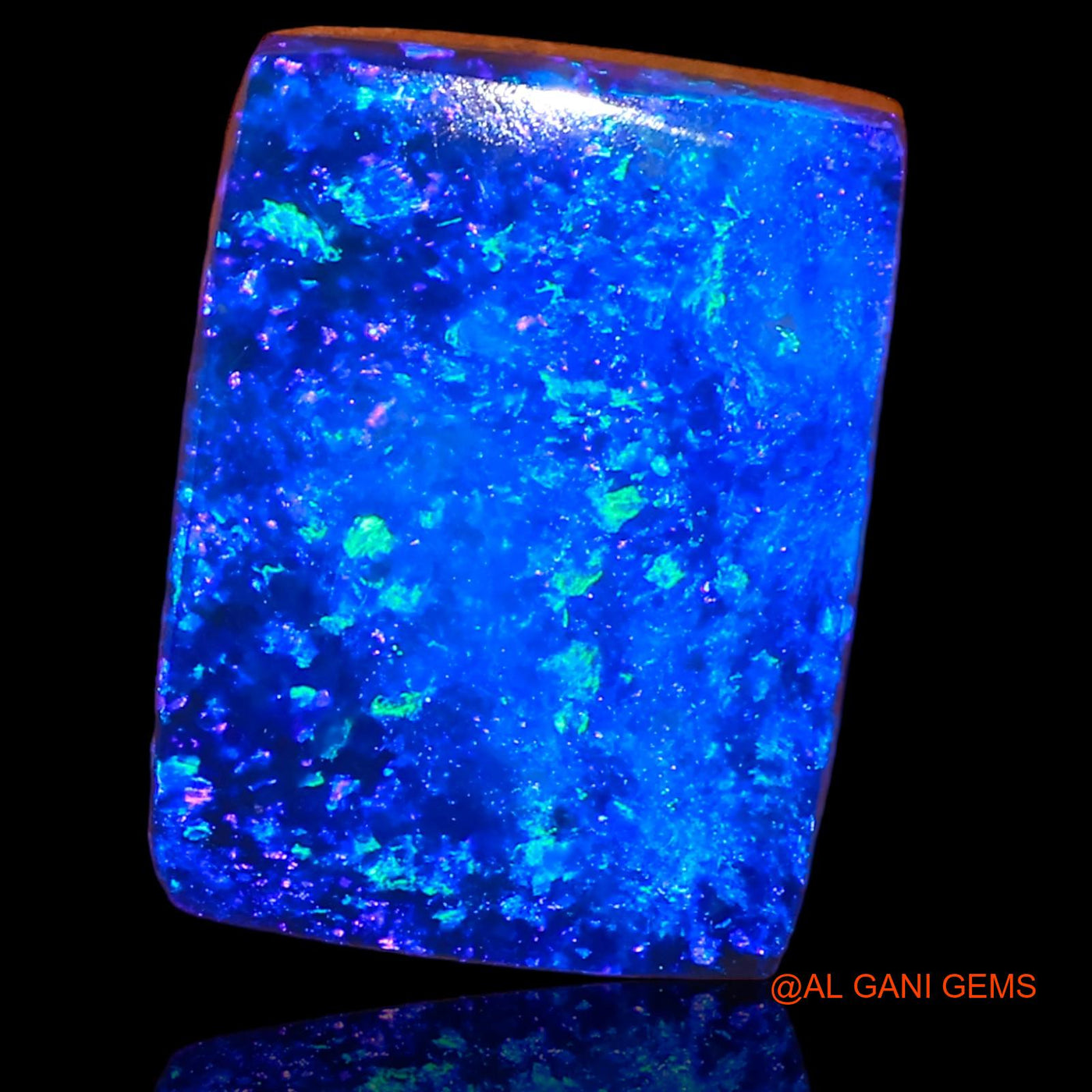 6.30 Cts Lab-Created Australian Doublet Opal Loose Gemstone Square Cabochon 12x9x4 mm D-31